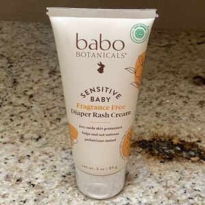 Babo Botanicals Sensitive Baby Fragrance Free Diaper Rash Cream 3oz Sealed